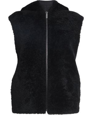 Theory Shearling Hooded Gilet - Black