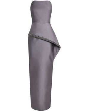 Roland Mouret Taffeta Crystal-Embellished Gown - Purple