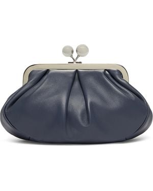 Weekend by Maxmara Small Leather Pasticcino Clutch Bag - Blue
