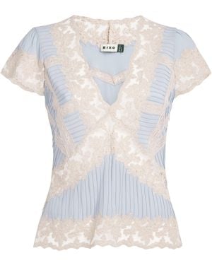 RIXO London Lace-Detail Vittoria Top - White