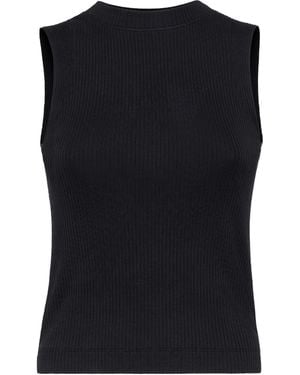 Brunello Cucinelli Cotton Ribbed Tank Top - Black