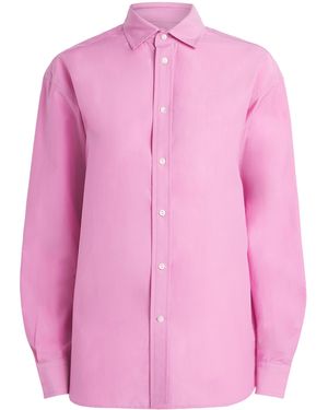 Polo Ralph Lauren Cotton-Silk Relaxed-Fit Shirt - Pink