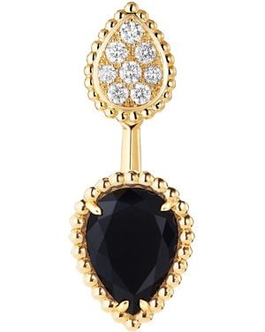 Boucheron Diamond And Onyx Serpent Bohème Stud Earring - Metallic