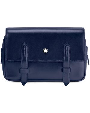 Montblanc Leather Meisterstück Messenger Bag - Blue