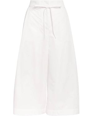 Jacquemus Cotton Marin Cropped Pants - White