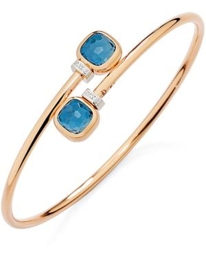 Pomellato Mixed, Topaz And Diamond Nudo Bangle - Blue