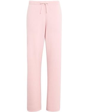 Harrods Cashmere Wide-Leg Joggers - Pink