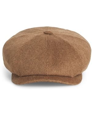 Stetson Cashmere Flat Cap - Brown