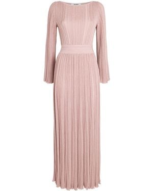 Valentino Knit Metallic Maxi Dress - Pink