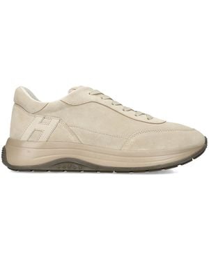 Hogan Suede H719 Allacciato Sneakers - Natural
