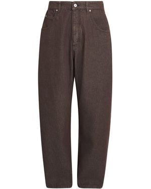 Jacquemus Tempo Barrel Jeans - Brown