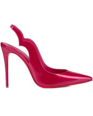Christian Louboutin Hot Chick Sling Patent Leather Slingback Court Shoes 100 - Pink