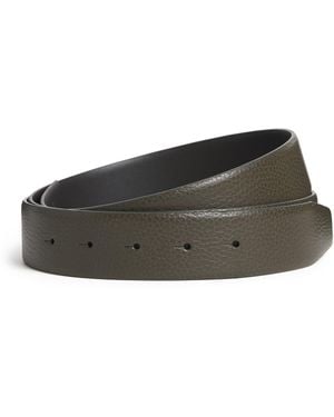 Giorgio Armani Leather Reversible Belt Strap - Brown