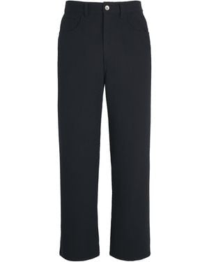 AURALEE Silk Wide-Leg Trousers - Blue