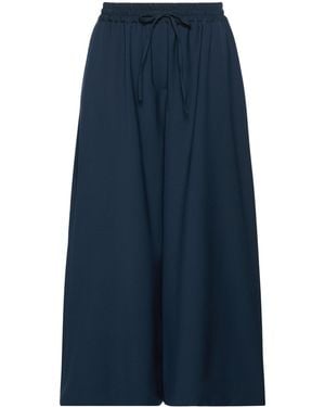 Weekend by Maxmara Virgin Wool Drawstring Trousers - Blue