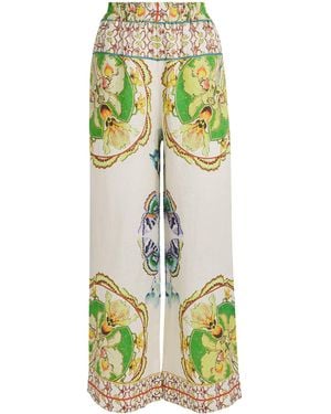 Lug Von Siga Printed Madison Wide-Leg Pants - Green