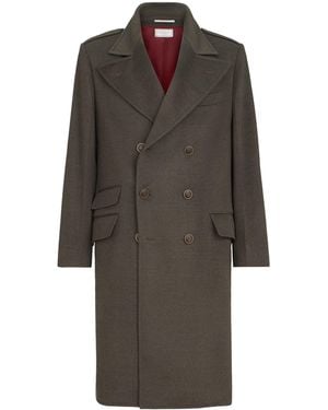 Brunello Cucinelli Virgin Wool Water-Resistant Coat - Grey