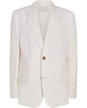 Ami Paris Single-Breasted Blazer - White