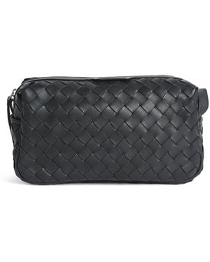 Officine Creative Woven Leather Armor 014 Wash Bag - Black