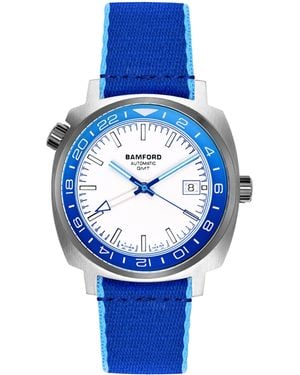 BAMFORD LONDON Stainless Steel Gmt Summer +2 Watch - Blue