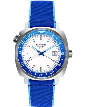 BAMFORD LONDON Stainless Steel Gmt Summer +2 Watch - Blue