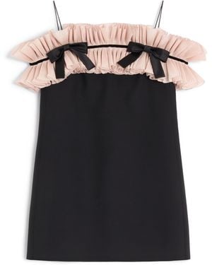 Valentino Silk Crepe Mini Dress - Black