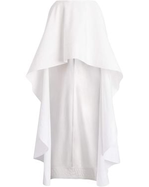 Stella McCartney Cotton Poplin Asymmetric High-Low Skirt - White