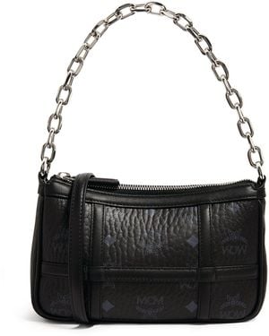 MCM Mini Delmy Visetos Shoulder Bag - Black