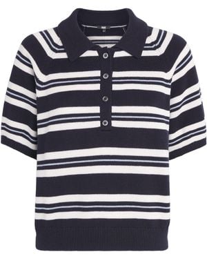 PAIGE Stripe Birch Polo Top - Blue