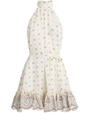 Devon Windsor Bandana Print Selma Mini Dress - White