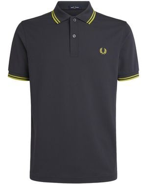 Fred Perry Piqué Logo Tennis Polo Shirt - Black
