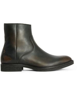 AllSaints Leather Lang Ankle Boots - Brown