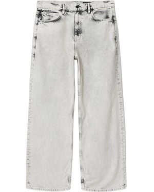 AllSaints Lenny Lux Wide-Leg Jeans - Grey