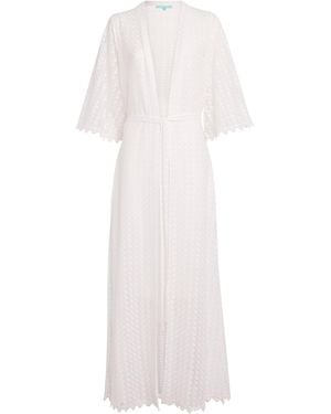Melissa Odabash Knitted Tali Maxi Kaftan - White