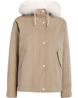 Yves Salomon Waterproof Fur-Trim Parka Coat - Natural