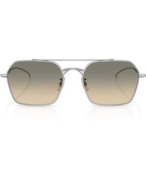 Oliver Peoples Titanium Tk-15 Square Sunglasses - Grey