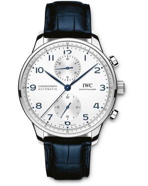 IWC Schaffhausen Stainless Steel Portugieser Chronograph Watch - Black