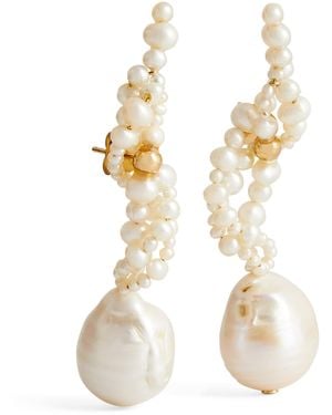 Completedworks Vermeil And Pearl Gotcha Earrings - Metallic