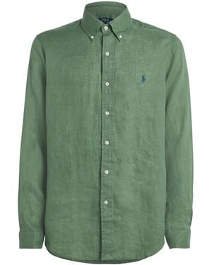 Polo Ralph Lauren Linen Custom Fit Shirt - Green