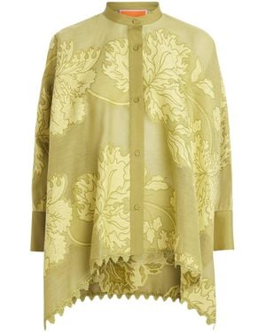 La DoubleJ Cotton Jacquard Blouse - Yellow