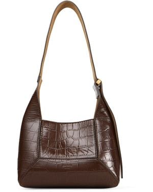 ショルダーバッグ・ポシェット JIMMY CHOO CAMEL SUEDE MEDIUM DIAMOND SHOULDER BAG Diamond Hobo/M | Coffee Suede Shoulder Bag | JIMMY CHOO