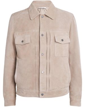 Pal Zileri Suede Shirt Jacket - Natural