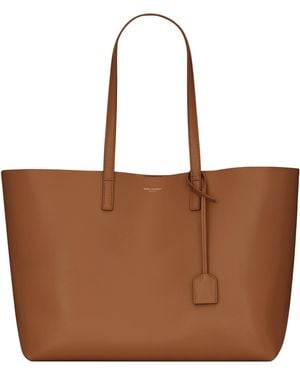 Saint Laurent East/West Shopper Bag - Brown