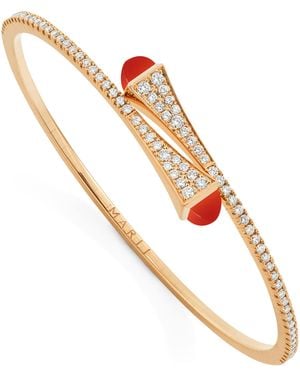 Marli New York Diamond And Agate Cleo Slim Bracelet - White