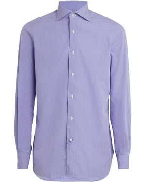 Isaia Cotton Dress Shirt - Purple