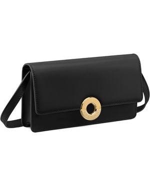BVLGARI Leather Roma Clutch Bag - Black