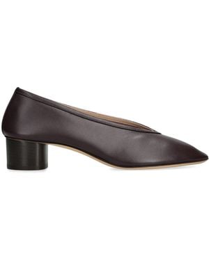 Le Monde Beryl Leather Luna Court Shoes 40 - Brown