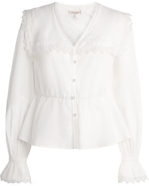 Barbour Cotton Tisbury Blouse - White