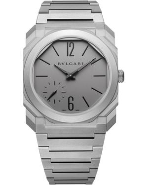 BVLGARI Titanium Octo Finissimo Automatic Watch - Grey