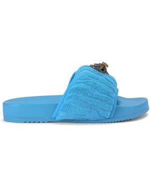 Kurt Geiger Terry Eagle Puff Slides - Blue